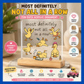 Funny Duck Acrylic Ornament “Most Definitely Not All in a Row” Cute Desk Décor Cruise Duck Jeep Duck Gift