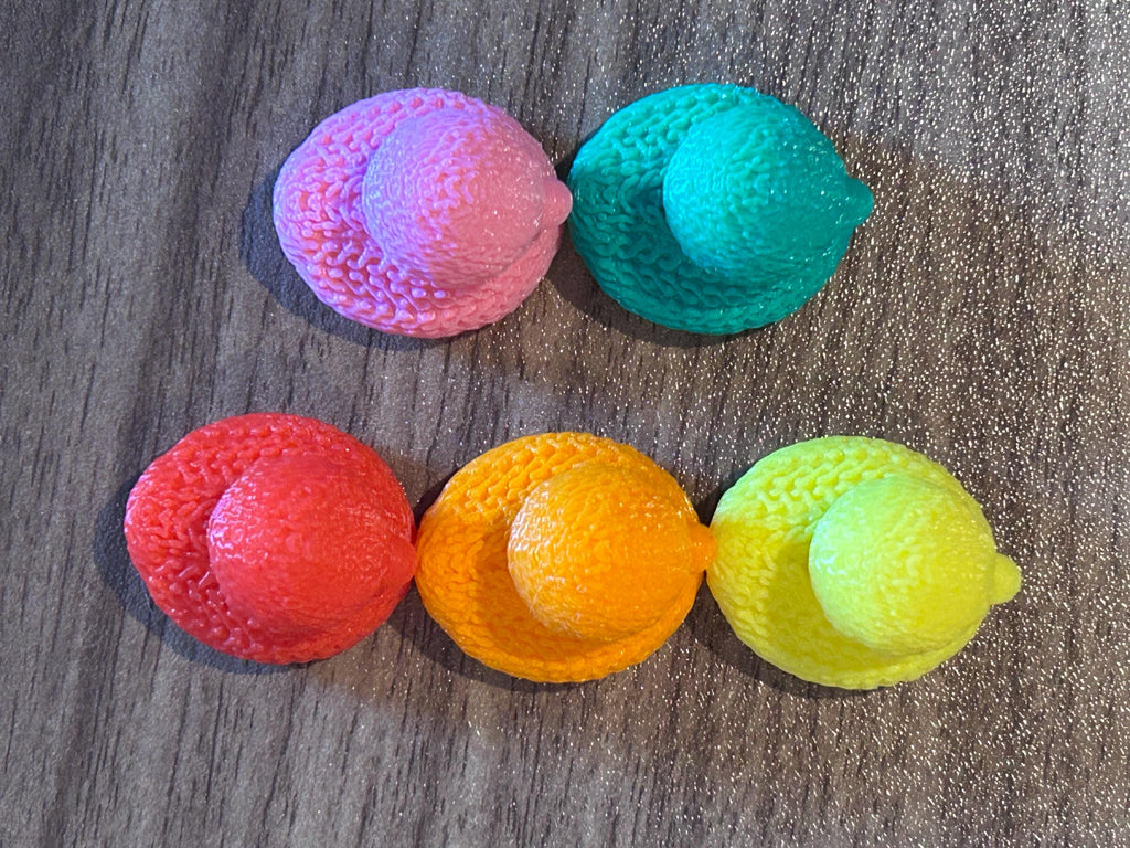 3D Printed Mini Crochet Duck Set of 5 – Colorful Tiny Cruise Ducks, Jeep Ducks, Cute Pocket Duck Collection