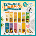 12pcs Magnetic Rubber Duck Bookmarks – Cute Duck Page Markers for Readers, Teachers, Students, Journals, Cruise Gifts & Book Lovers
