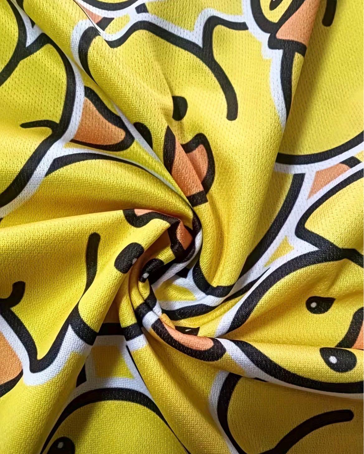 Cute Rubber Duck Print Quick-Dry T-Shirt | Unisex Yellow Duck Graphic Tee | Breathable Casual Streetwear Shirt | Cruise Jeep Outfit