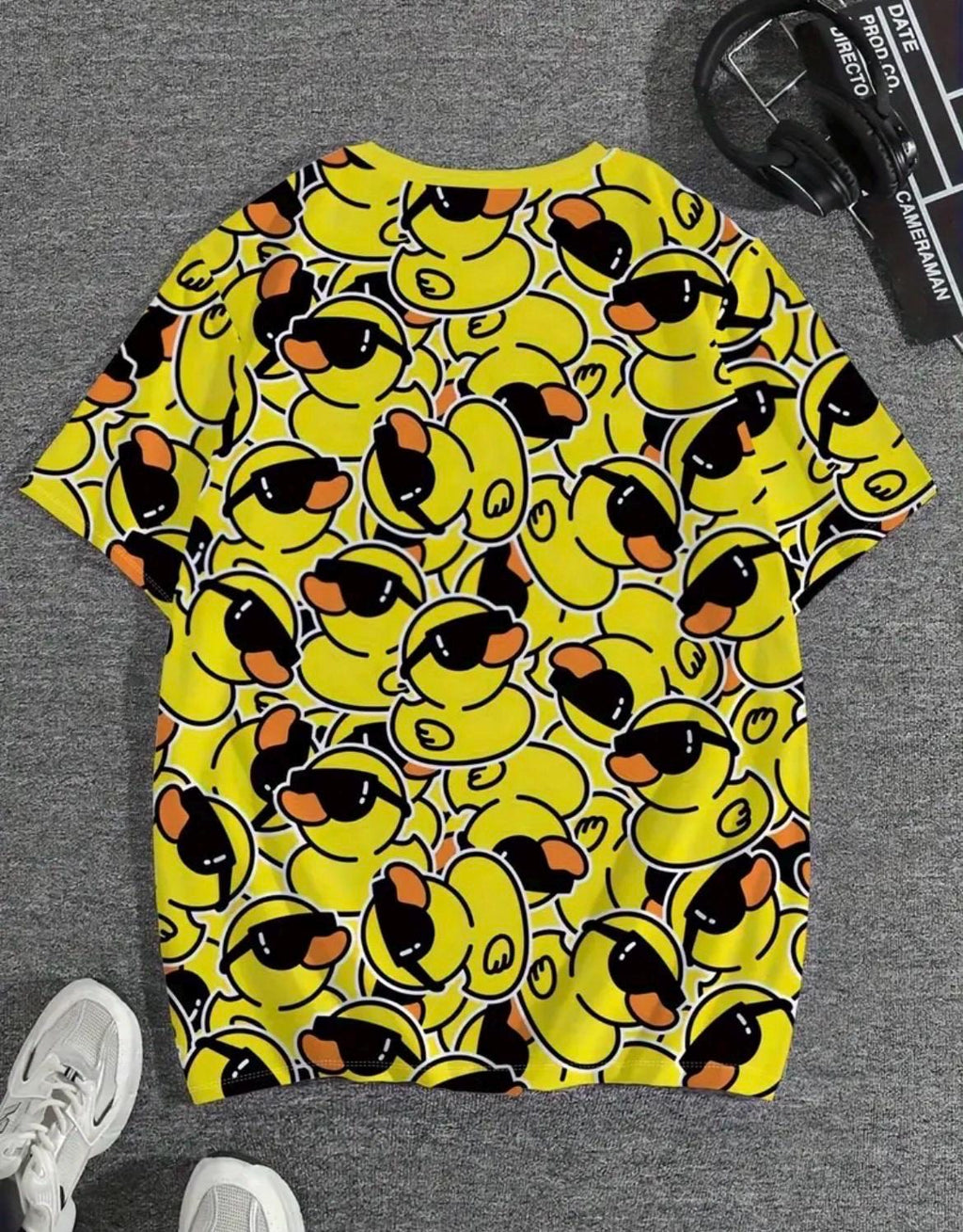Men’s Rubber Duck Sunglasses T-Shirt | Funny Yellow Duck Graphic Tee | Casual Lightweight Short Sleeve Shirt | Cruise Jeep Party Wear