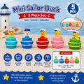 Mini Resin Sailor Duck Boat Set – 5 Piece Nautical Collectible Ducks