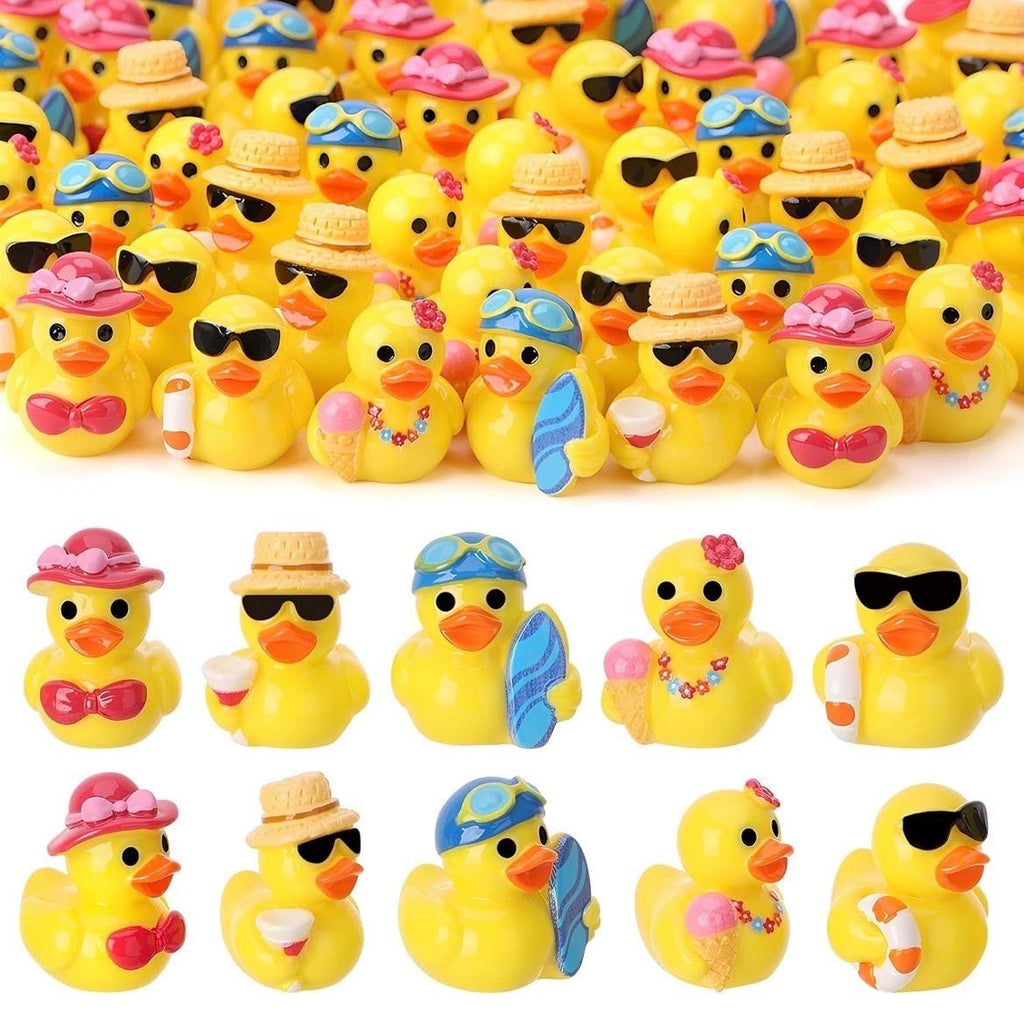 Mini Resin Beach Ducks Set, Summer Party Favors, Cruise Jeep Ducking Collectibles