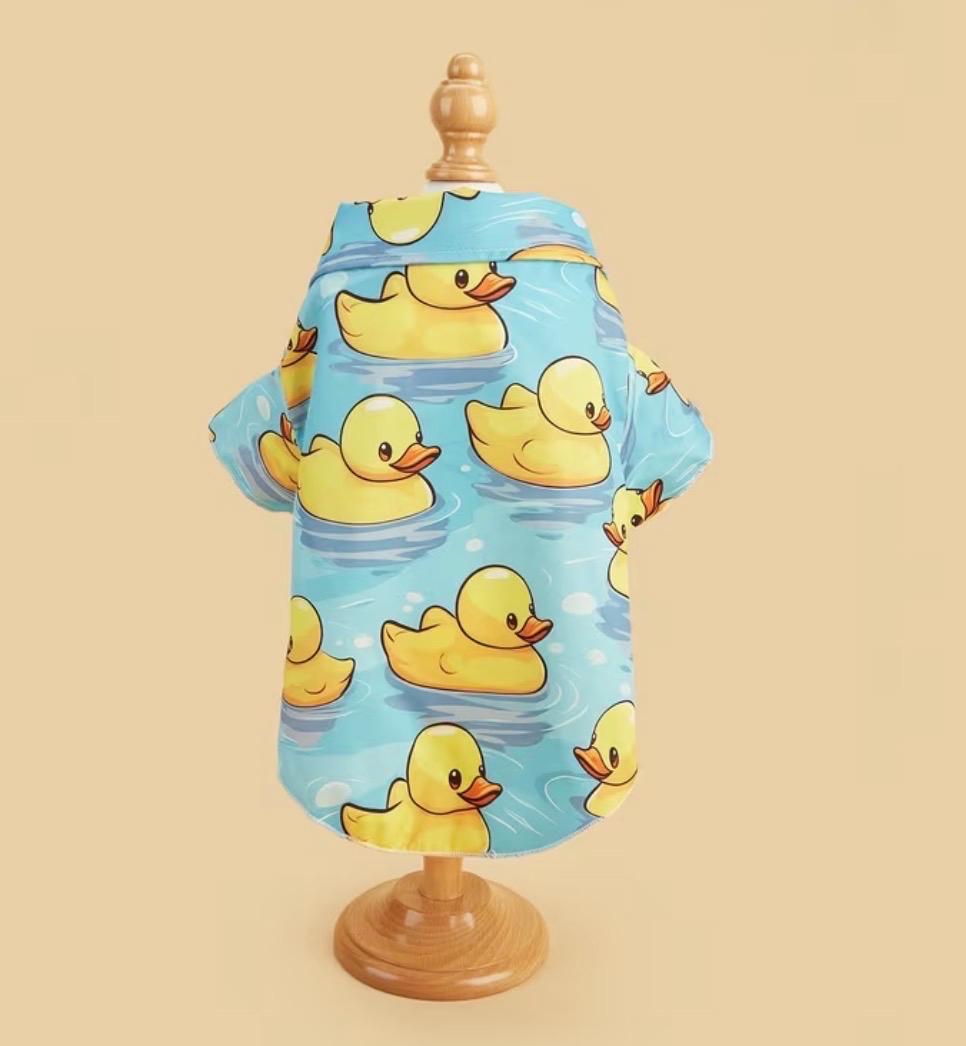 Rubber Duck Pet Shirt, Lightweight Dog Cat Summer Clothes, XXS-XXL