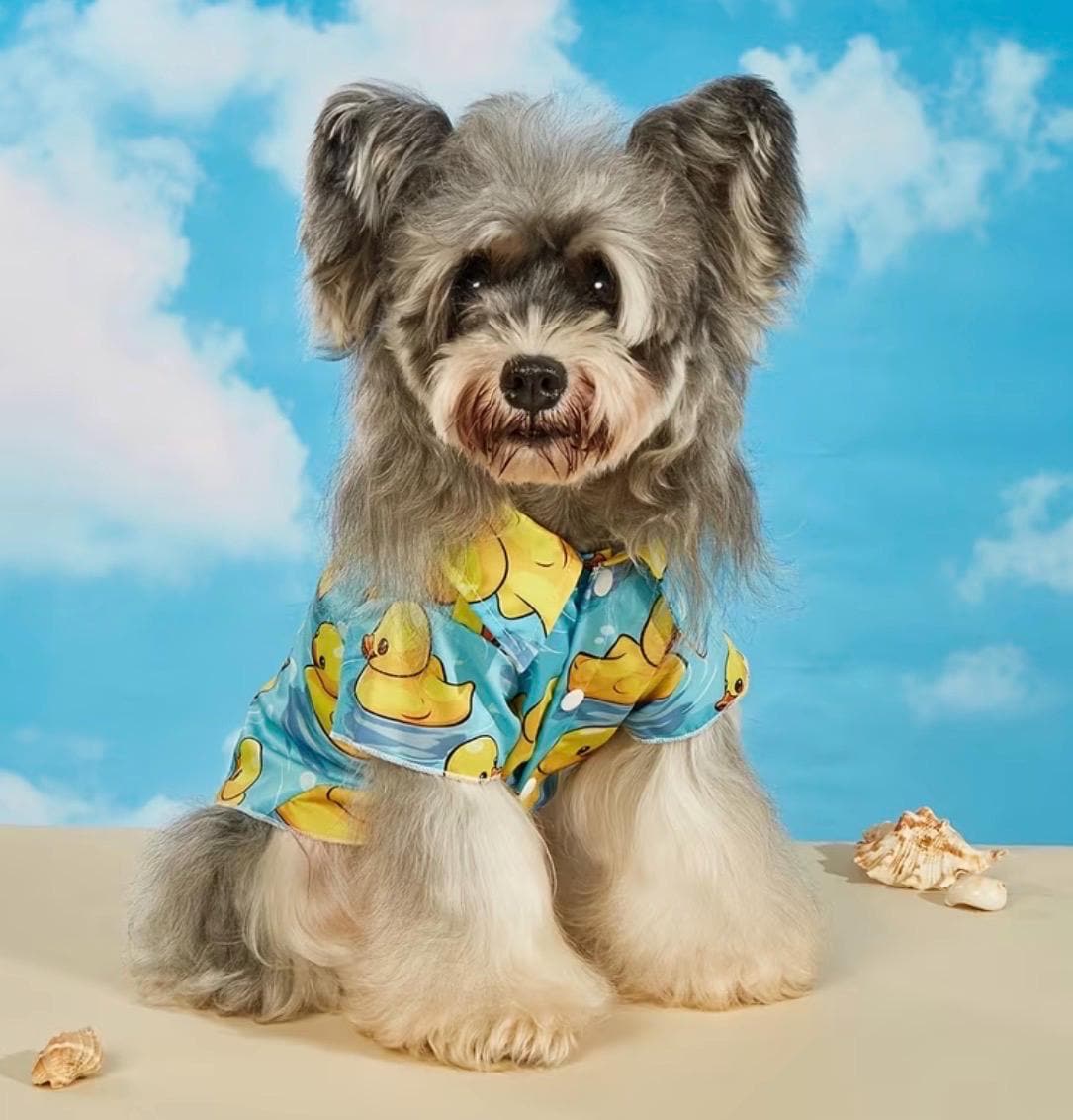 Rubber Duck Pet Shirt, Lightweight Dog Cat Summer Clothes, XXS-XXL