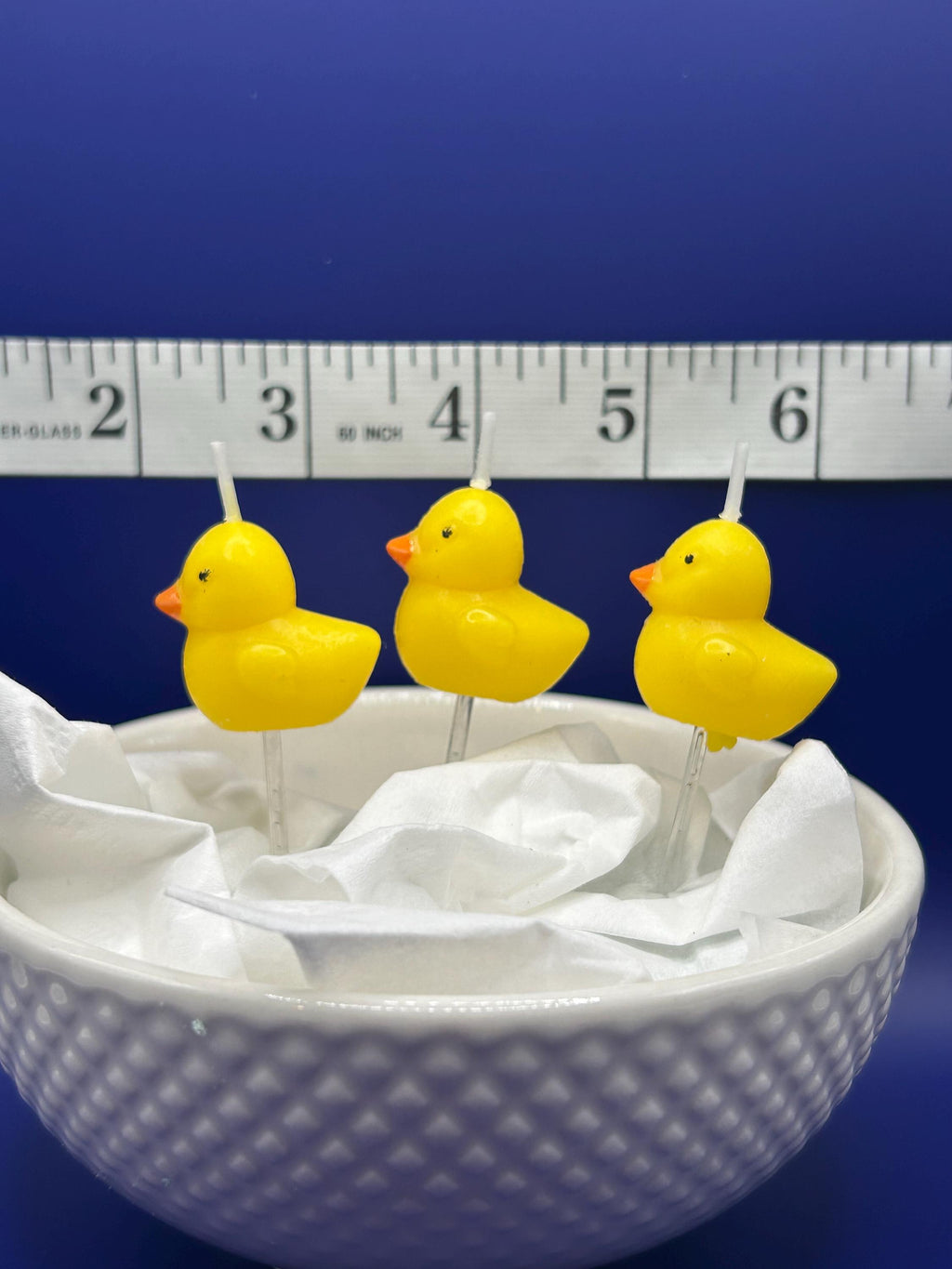 Set of 3 Yellow Rubber Duck Candles – Mini Duck Party Favors, Baby Shower Gift