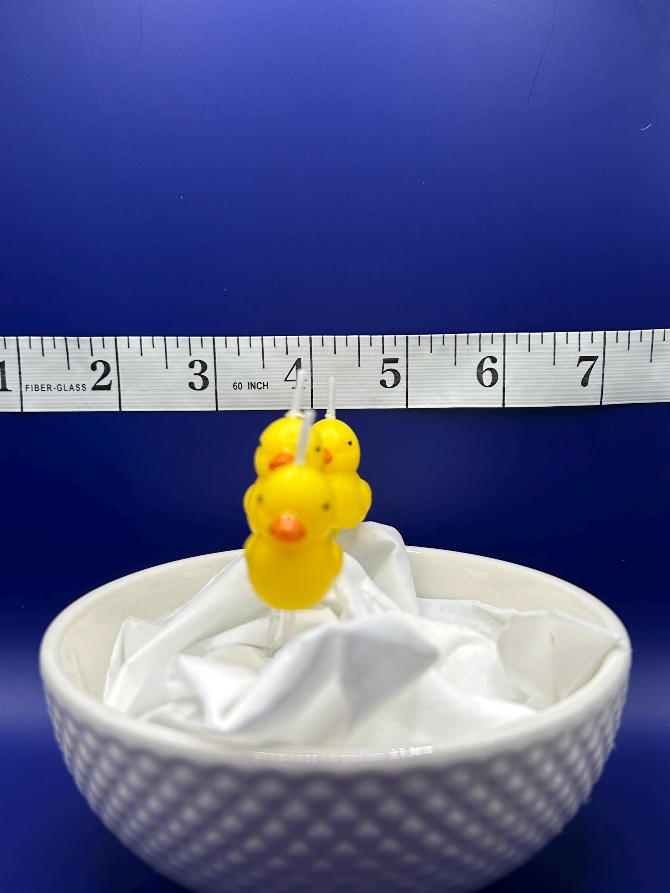 Set of 3 Yellow Rubber Duck Candles – Mini Duck Party Favors, Baby Shower Gift