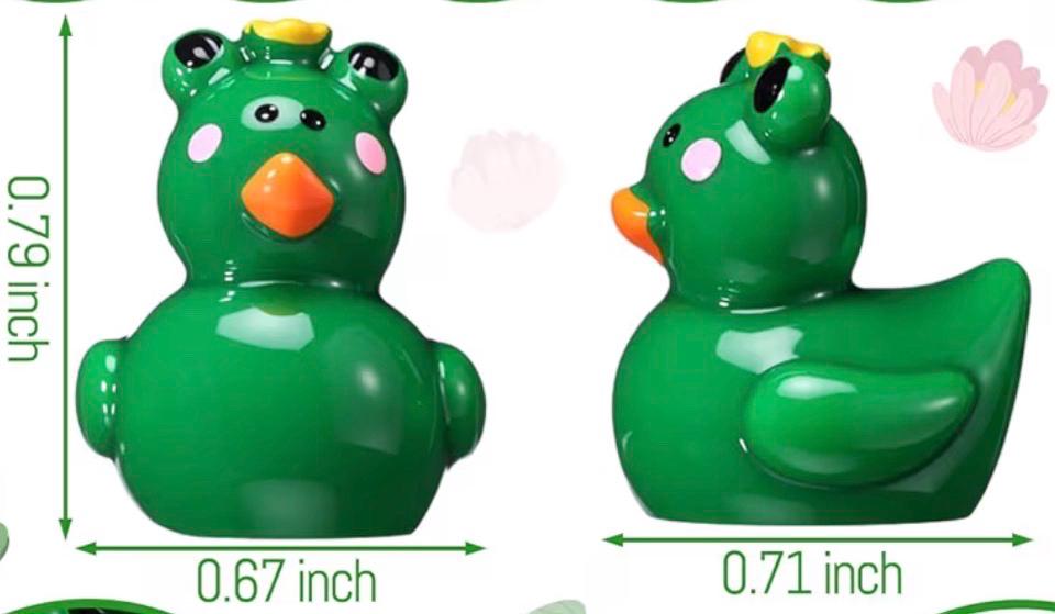 Set of 5 Resin Frog Ducks, Miniature Fairy Garden Decor