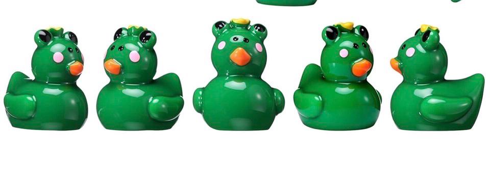 Set of 5 Resin Frog Ducks, Miniature Fairy Garden Decor