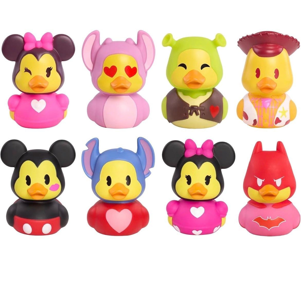 2 INCH - 8pc Duckalooz Love Rubber Ducks, Valentine Character Inspired Collectible Ducks