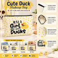 Just A Girl Who Loves Ducks – Makeup Bag – Rubber Duck Cosmetic Pouch, Travel Organizer