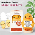 Handmade Crochet Duck, Sassy Affirmation Cards, Desk Decor Gift