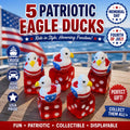 Set of 5 Patriotic Eagle Ducks on Red Dice – Jeep & Cruise Ducks