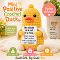 Mini Crochet Duck, Positive Inspirational Desk Decor, Handmade Plush Gift