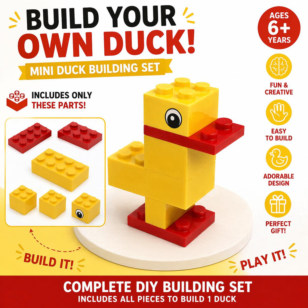 Mini Duck Building Block Set – DIY Toy, Ages 6+ – Creative Animal Puzzle Kit