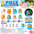 Mini Resin Ducks-8 Piece Mini Resin Ocean Animal Ducks, Glow in the Dark Figurines
