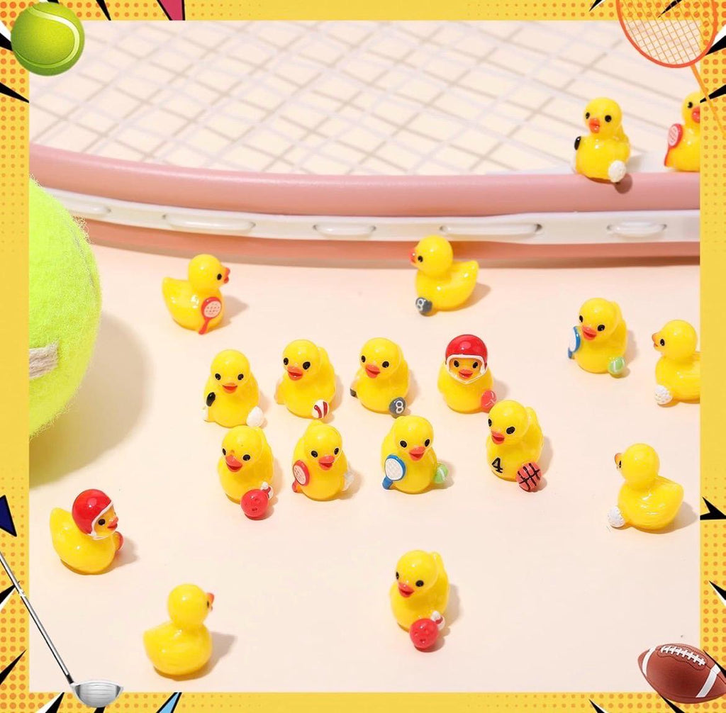 Mini Resin Ducks - 8 pcs Mini Sports Resin Ducks, Jeep Cruise Ducking Figurines