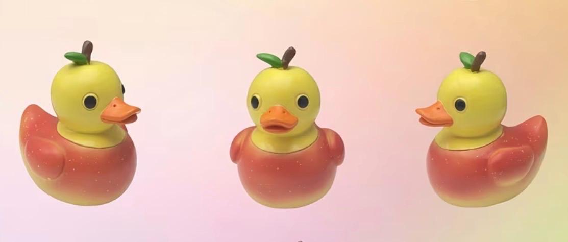Large Resin - Apple Resin Duck | Fall Cruise Jeep Toy, Collectible Figurine