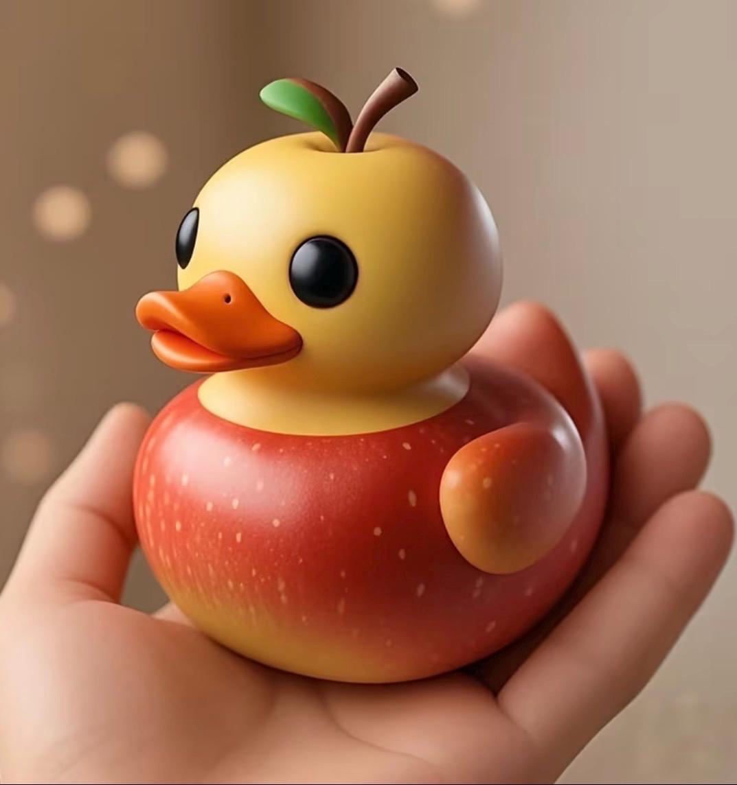 Large Resin - Apple Resin Duck | Fall Cruise Jeep Toy, Collectible Figurine