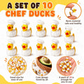 10pc Mini Resin Chef Rubber Ducks Kitchen Jeep Cruise Party Favors Cooking Duck