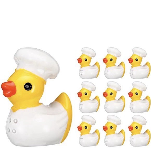 10pc Mini Resin Chef Rubber Ducks Kitchen Jeep Cruise Party Favors Cooking Duck