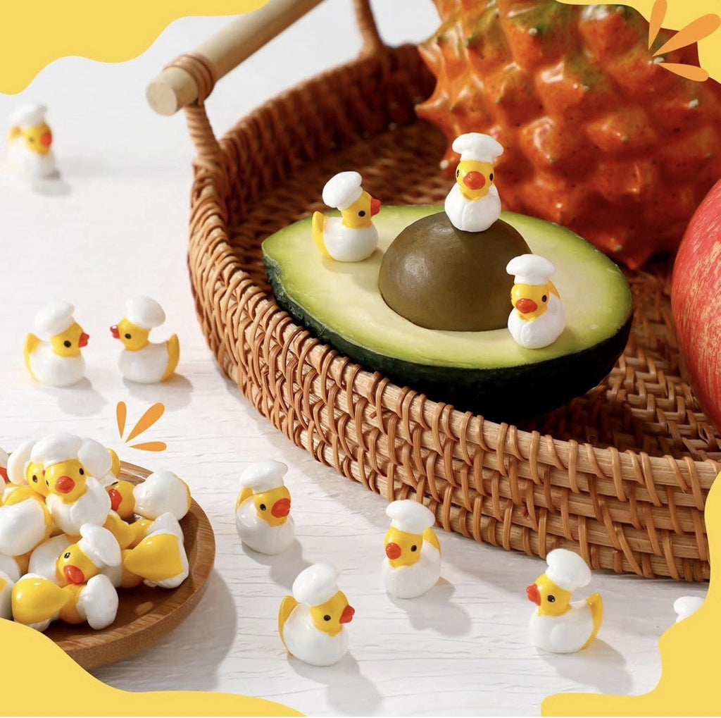 10pc Mini Resin Chef Rubber Ducks Kitchen Jeep Cruise Party Favors Cooking Duck