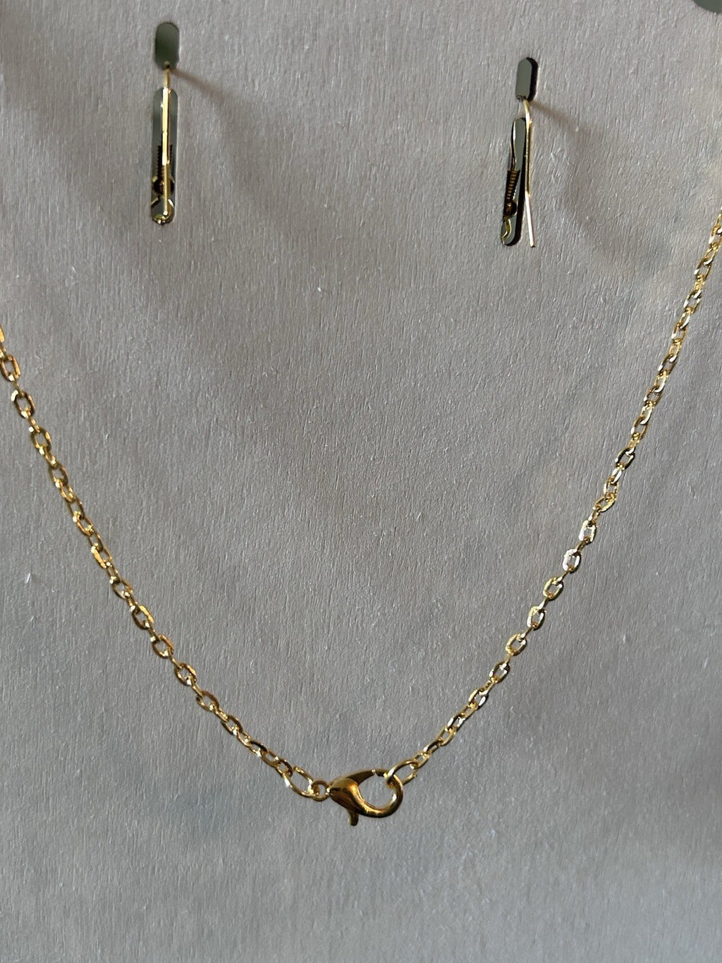 Duck Necklace & Earrings Set – Gold Toned Jewelry, 3pc, Rubber Duck Charm