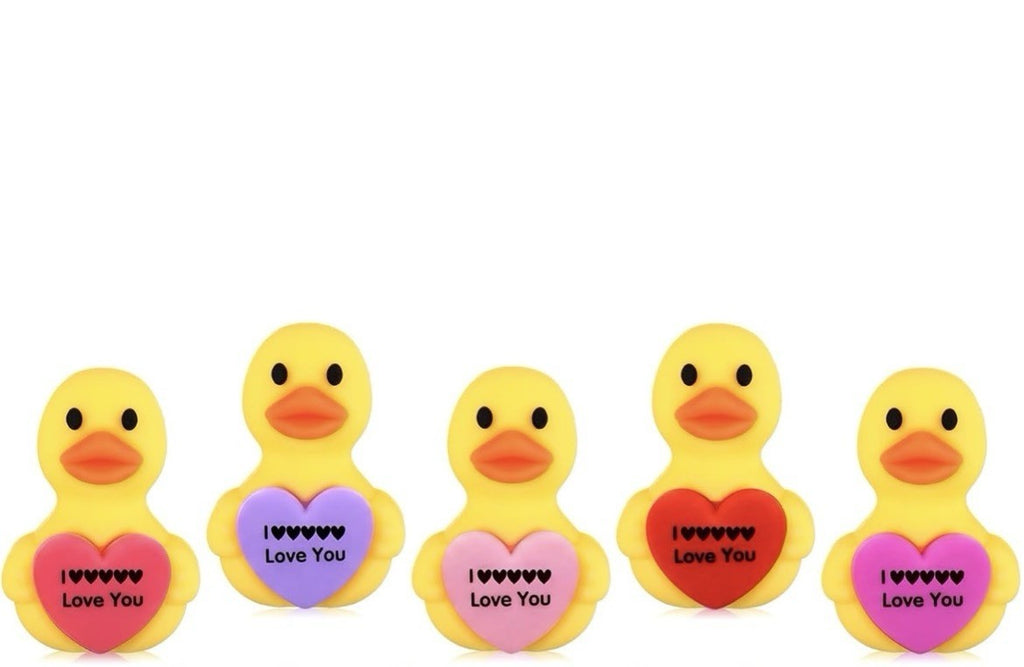 5pc Valentines Rubber Ducks Love Heart Cruise Ducks Jeep Ducks