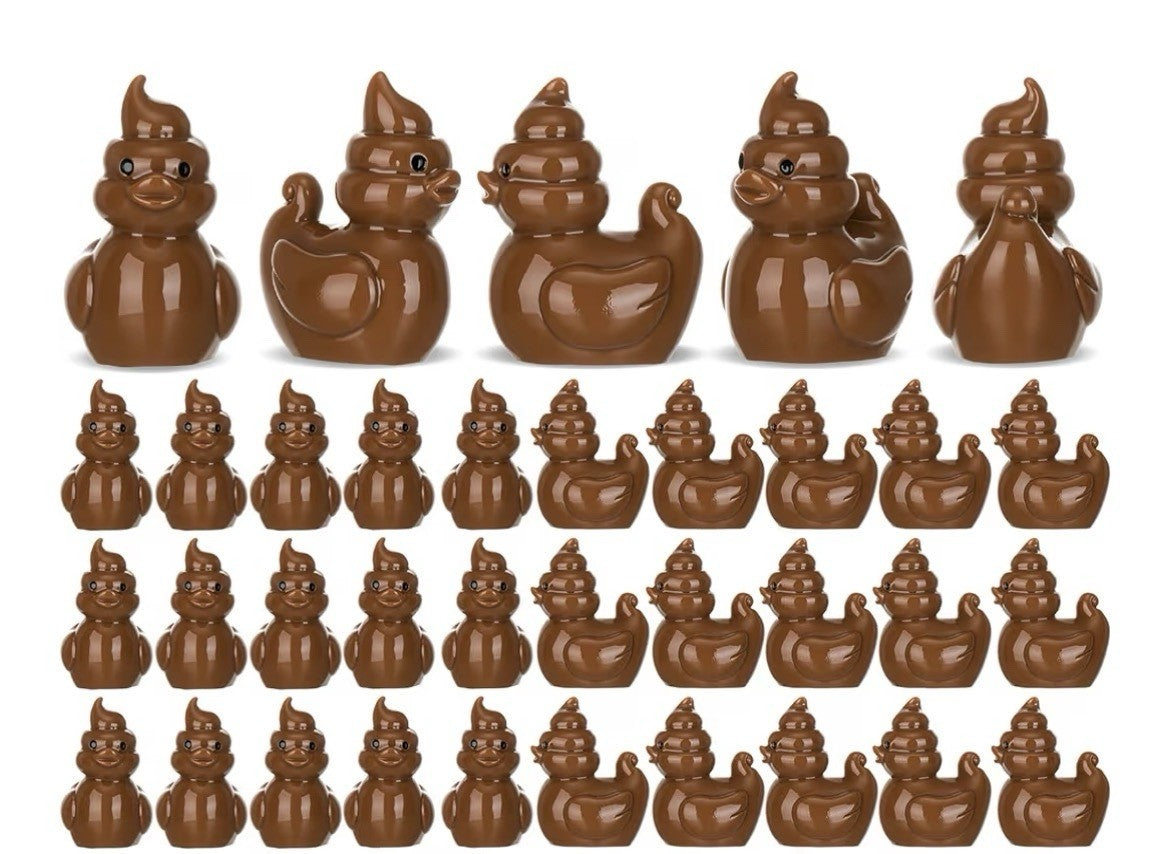 5pc Mini Poop Duck Figurines Prank Gifts Cruise Ducks Jeep Ducks