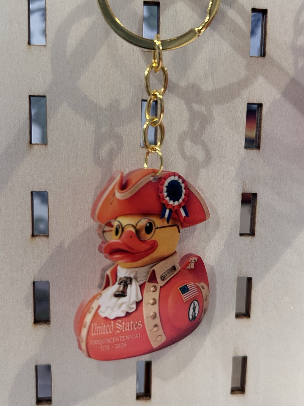 10pc Patriotic Duck Keychain Set | American Revolution Duck Keychain Cruise Jeep