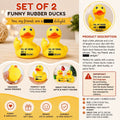 Set of 2 Middle Finger Rubber Ducks 2” | “You Are a F*cking Delight” Ducks