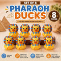 Set of 8 Pharaoh Rubber Ducks | Egyptian Duck Set | Mini Resin Ducks