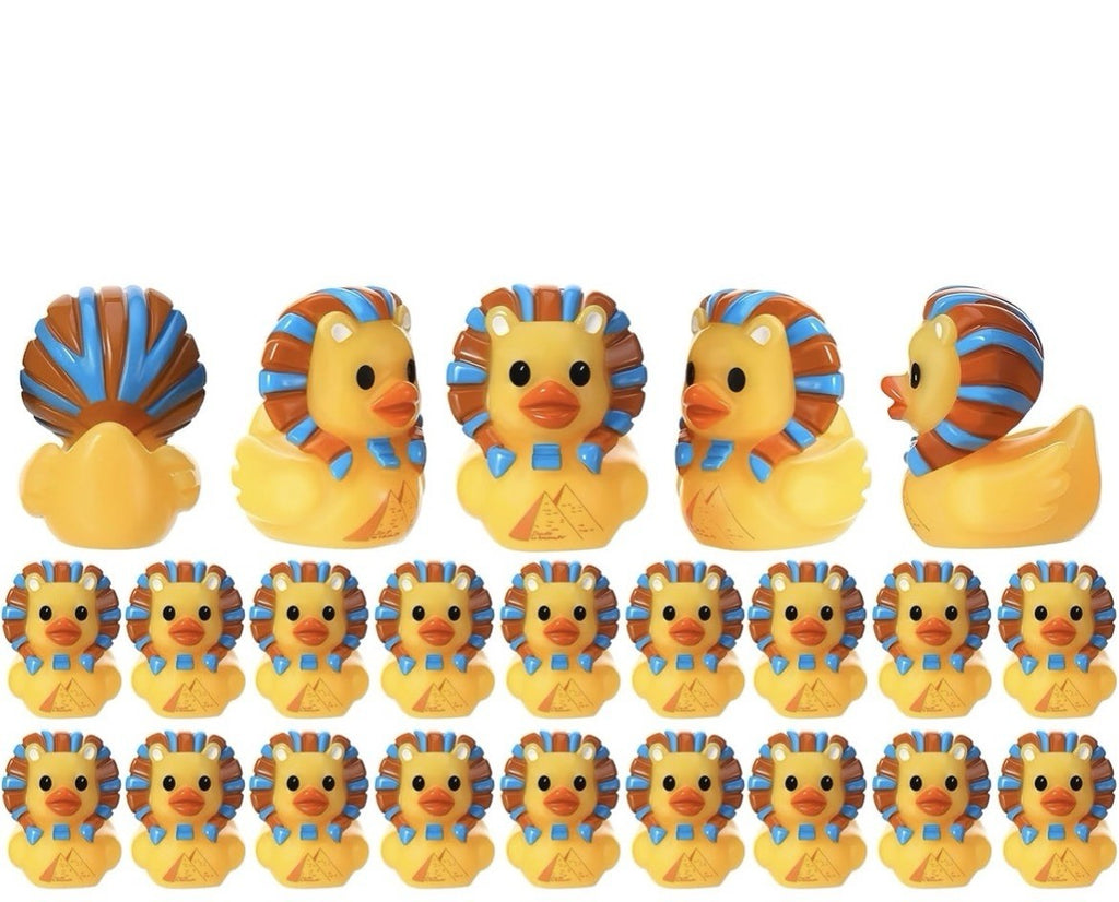 Set of 8 Pharaoh Rubber Ducks | Egyptian Duck Set | Mini Resin Ducks