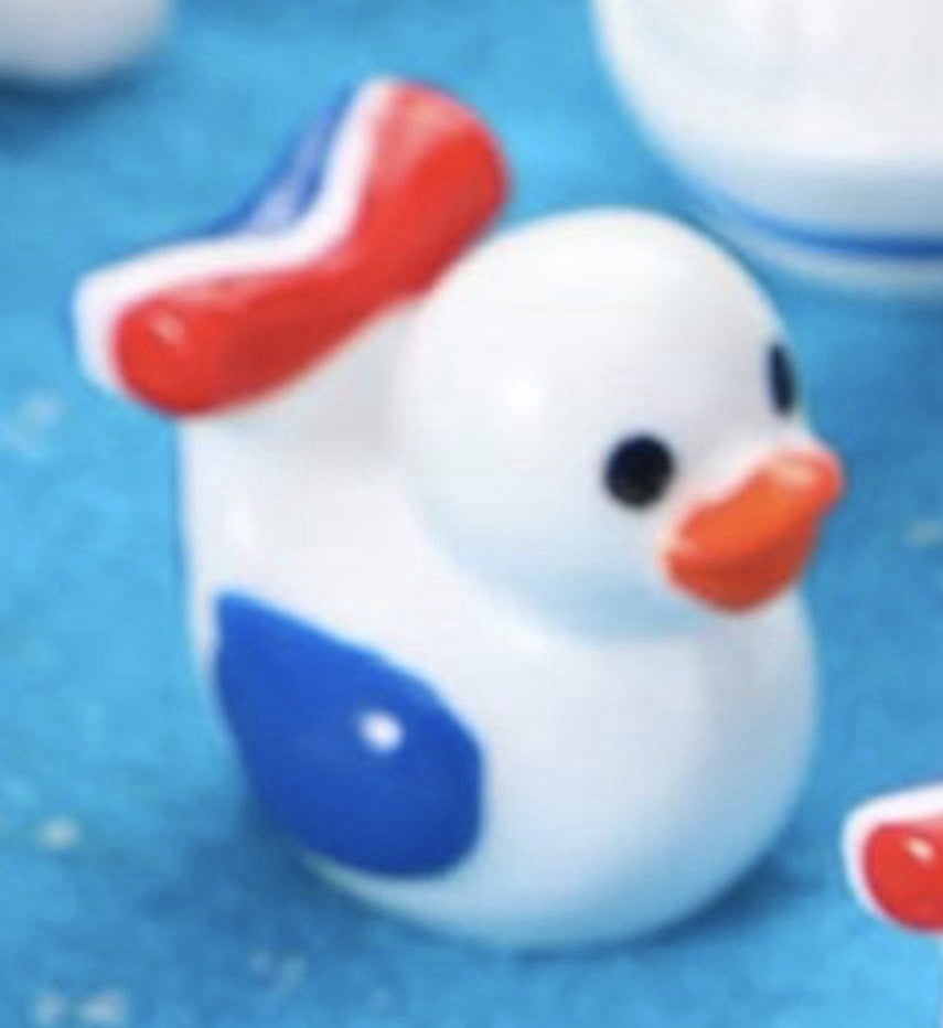 Set of 5 Mini Resin Sailor Ducks - Carnival Inspired Ducks Whales Tail (Style 2)