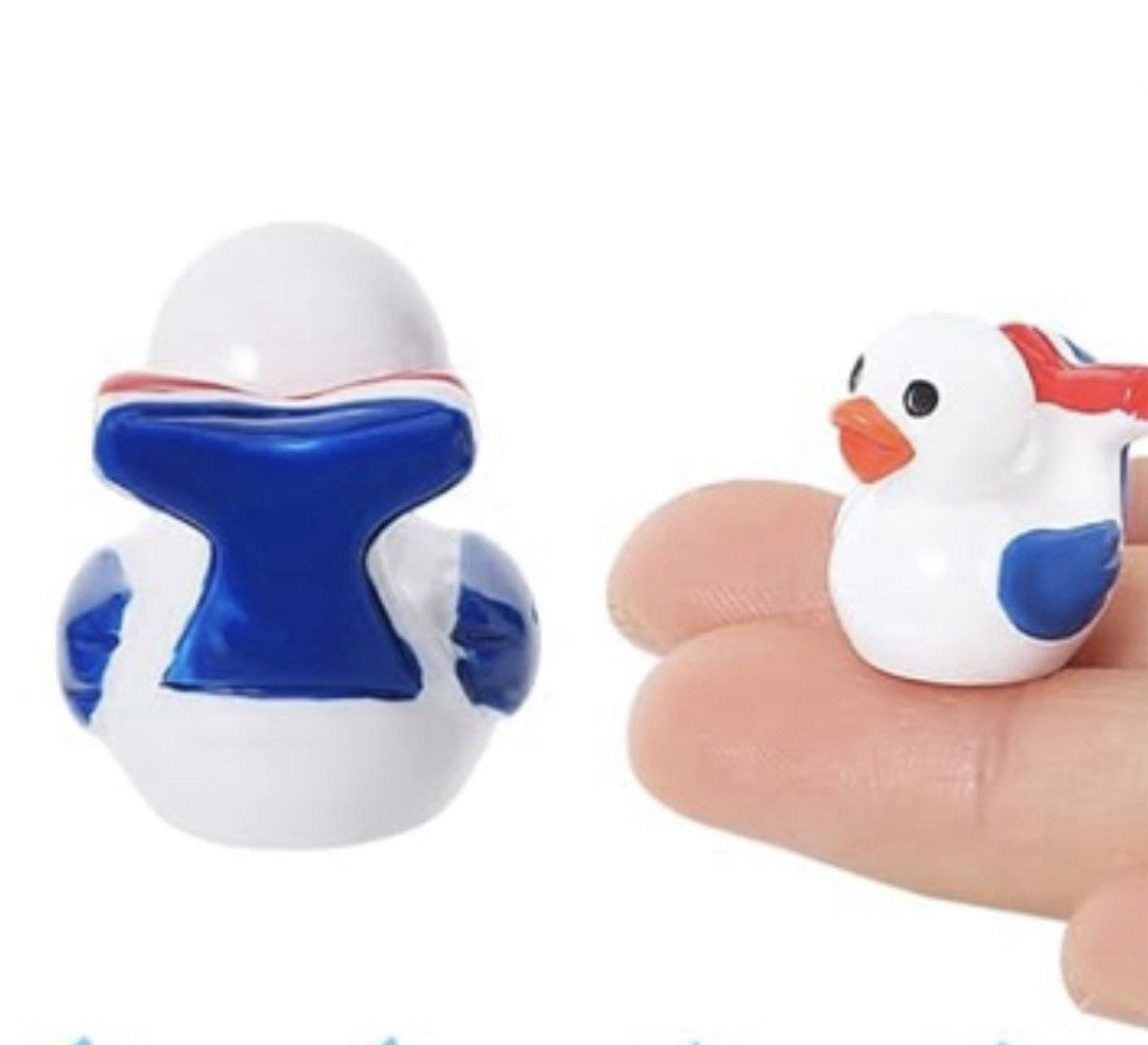 Set of 5 Mini Resin Sailor Ducks - Carnival Inspired Ducks Whales Tail (Style 2)