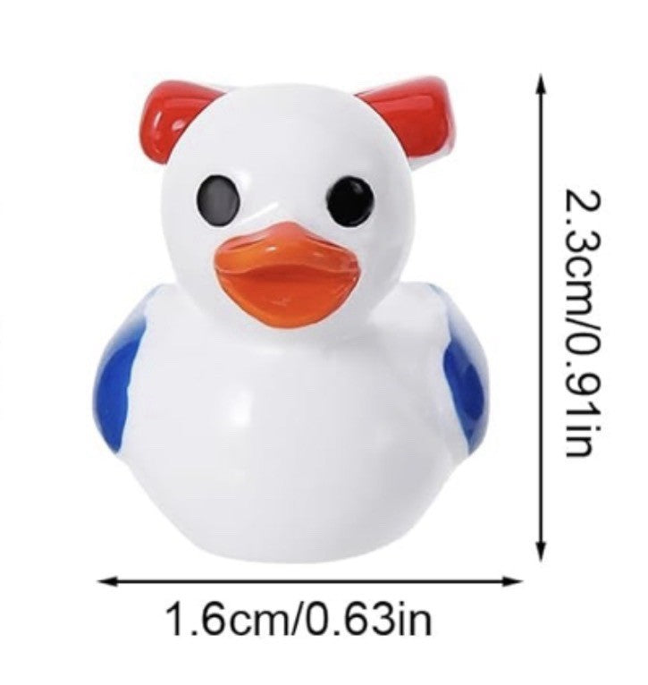 Set of 5 Mini Resin Sailor Ducks - Carnival Inspired Ducks Whales Tail (Style 2)