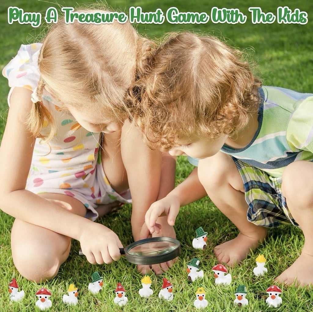 8pc Mini Mushroom Duck Set – Resin Fairy Garden Ducks