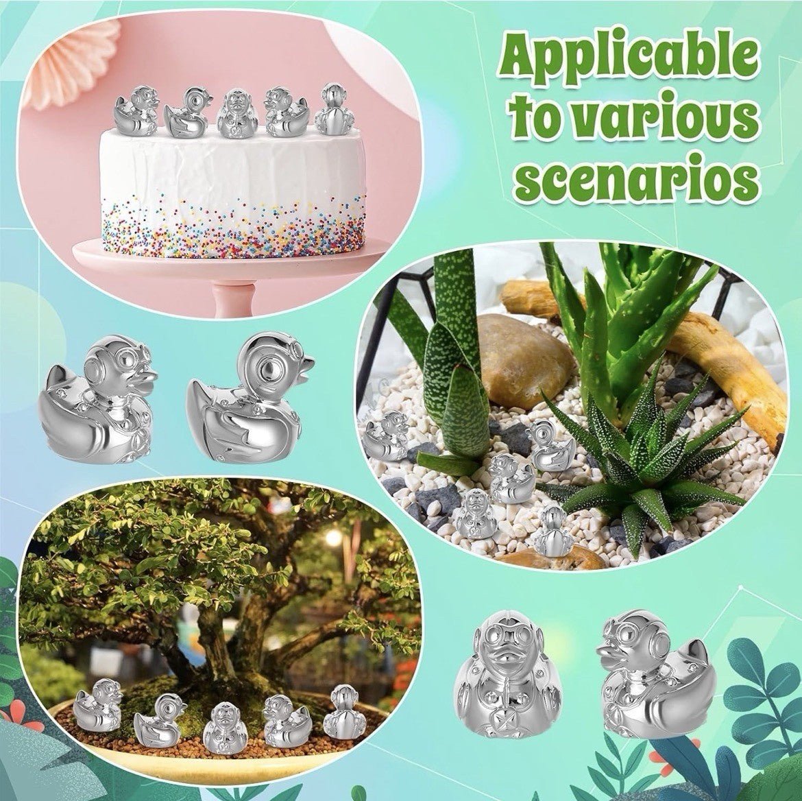 Mini resin ducks - 5pc mini robot ducks – resin cruise & jeep duck set