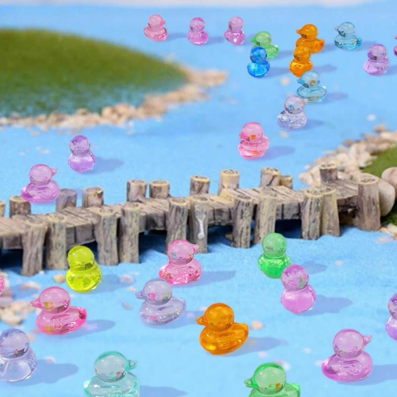20 PCS Mini Resin Ducks – Colorful Random Mix | Tiny Duck Set for Crafts, Jeep Ducks, Cruise Ducks, Party Favors, Resin Art, Kawaii Decor