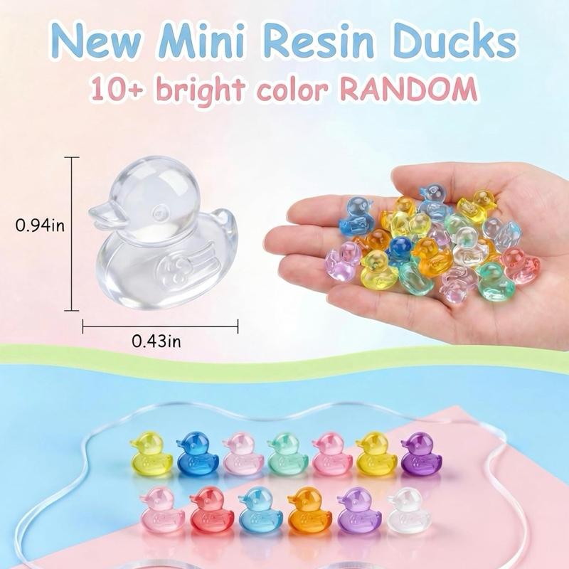 20 PCS Mini Resin Ducks – Colorful Random Mix | Tiny Duck Set for Crafts, Jeep Ducks, Cruise Ducks, Party Favors, Resin Art, Kawaii Decor