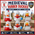 2 Inch Medieval Knight Rubber Ducks Set of 6