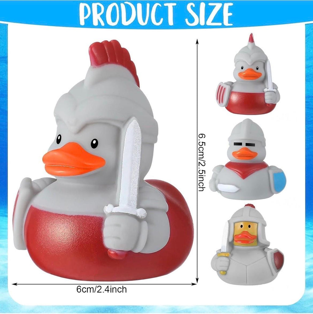 2 Inch Medieval Knight Rubber Ducks Set of 6