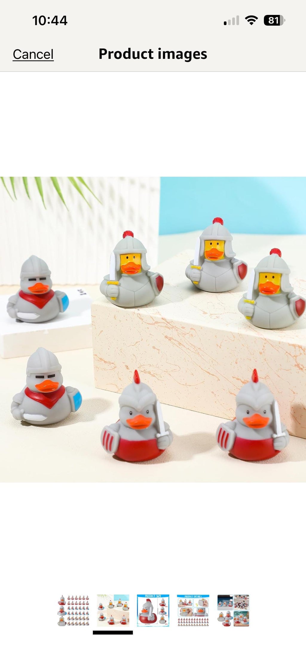2 Inch Medieval Knight Rubber Ducks Set of 6