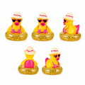 Set of 5, Ladies Pool Day Themed Mini Resin Ducks, Magnetic or Non-Magnetic, Optional Personalized Duck Hiding Tags