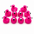 Set of 10, Flamingo Themed Mini Resin Ducks, Magnetic or Non-Magnetic, Optional Personalized Duck Hiding Tags