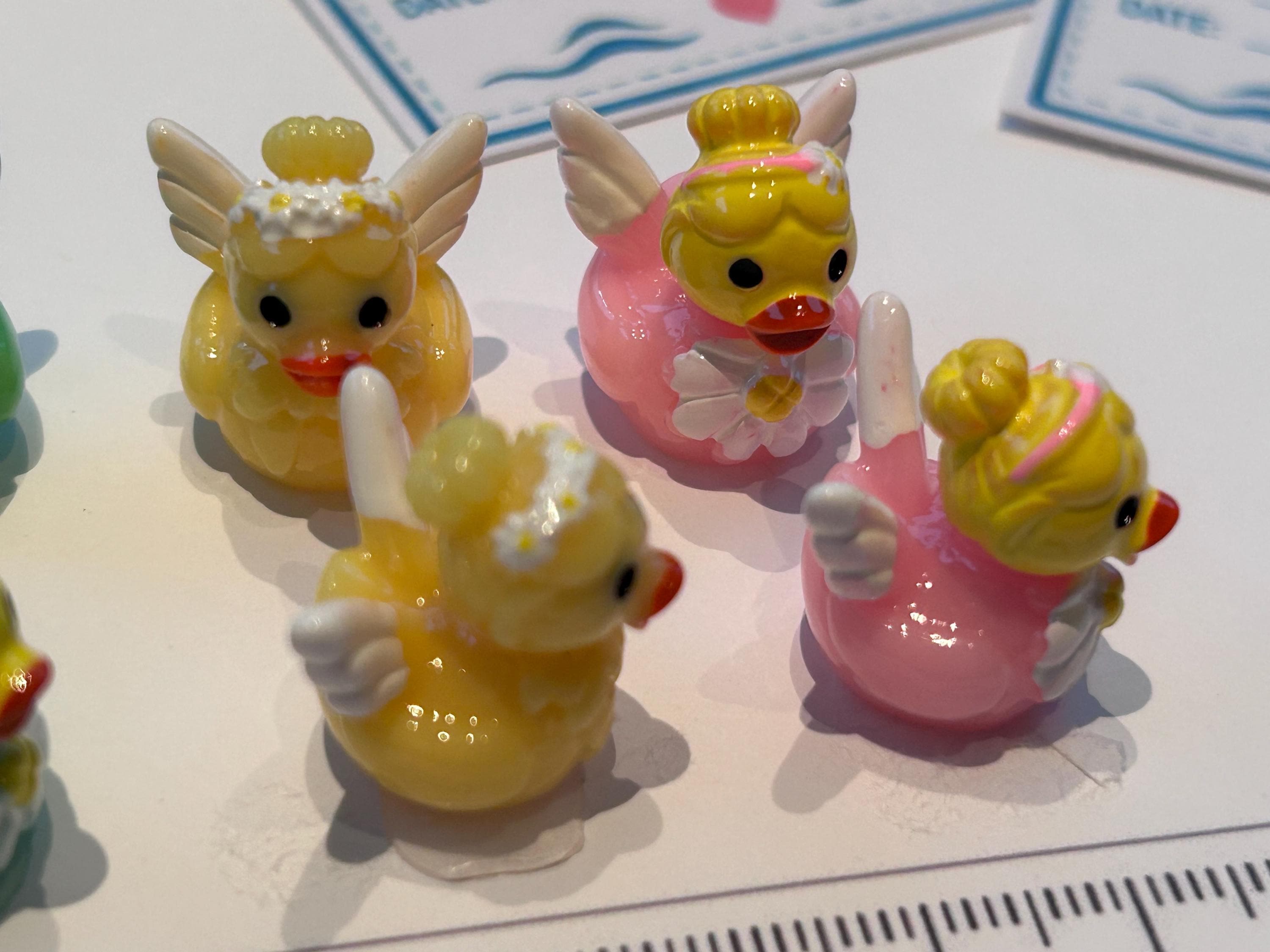Set of 8, Fairy Themed Mini Resin Ducks, Magnetic or Non-Magnetic, Optional Personalized Duck Hiding Tags