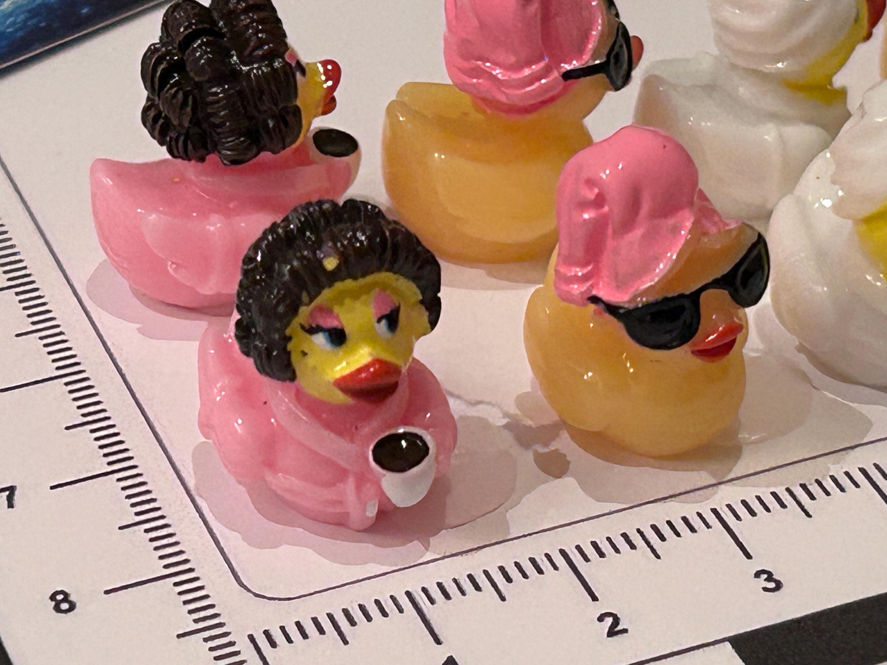 Set of 8, Spa Day Themed Mini Resin Ducks, Magnetic or Non-Magnetic, Optional Personalized Duck Hiding Tags