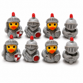 Set of 8, Medieval Knights Themed Mini Resin Ducks, Magnetic or Non-Magnetic, Optional Personalized Duck Hiding Tags