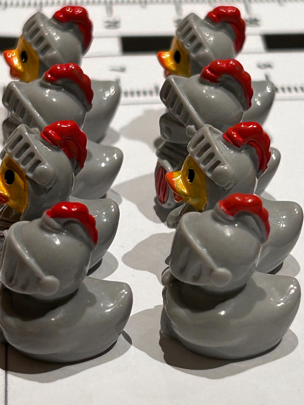 Set of 8, Medieval Knights Themed Mini Resin Ducks, Magnetic or Non-Magnetic, Optional Personalized Duck Hiding Tags