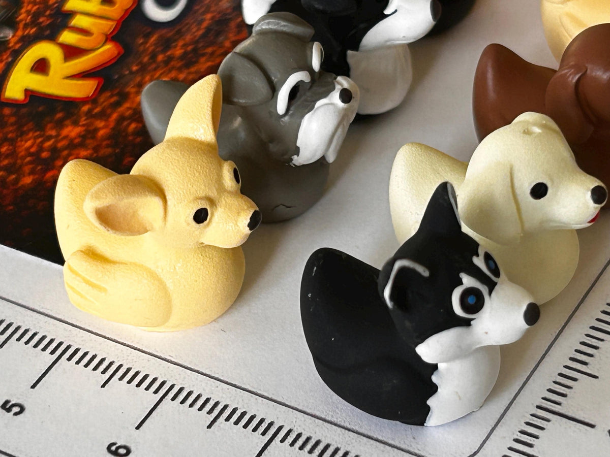 Set of 10, Dog Breed Themed Mini Resin Ducks, Magnetic or Non-Magnetic, Optional Personalized Duck Hiding Tags
